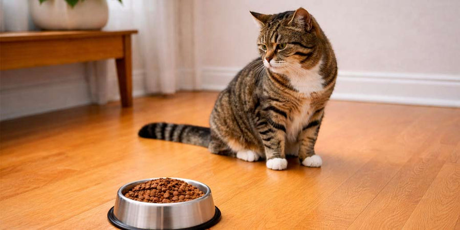 ¿Cómo reaccionar si mi gato se niega a comer?