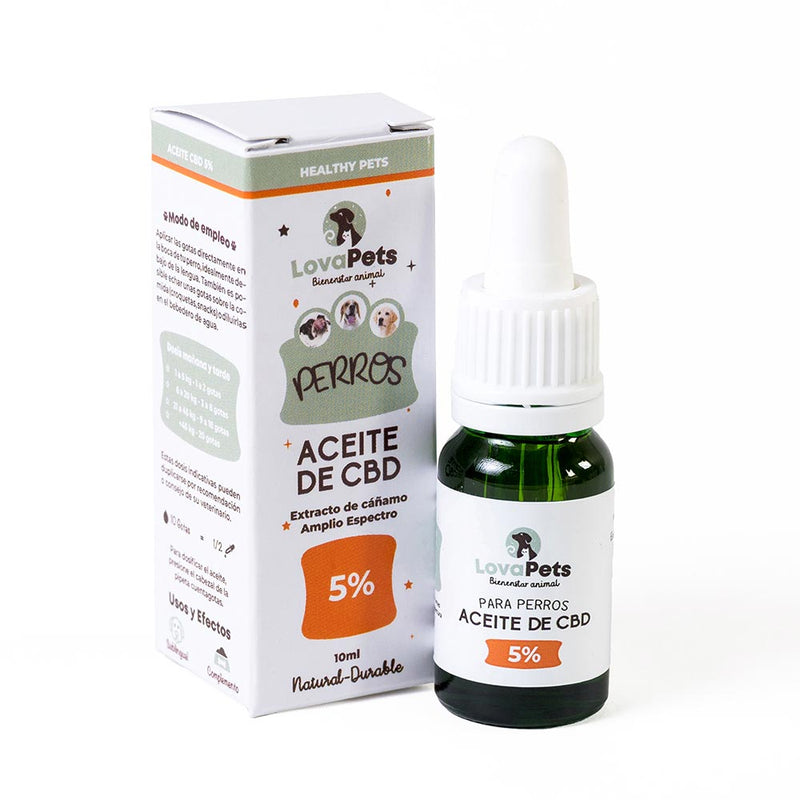 Aceite de CBD para perros con una concentración del 2,5 %